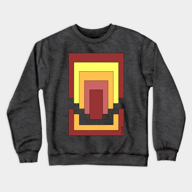 Rectangle Abstract Multicolor (70s Style) Crewneck Sweatshirt by AzureLionProductions